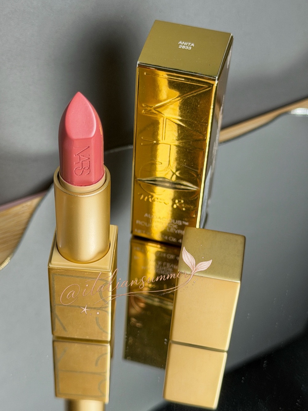 NARS Anita Audacious Lipstick Man Ray Limited Edition Gold Case BNIB Rare